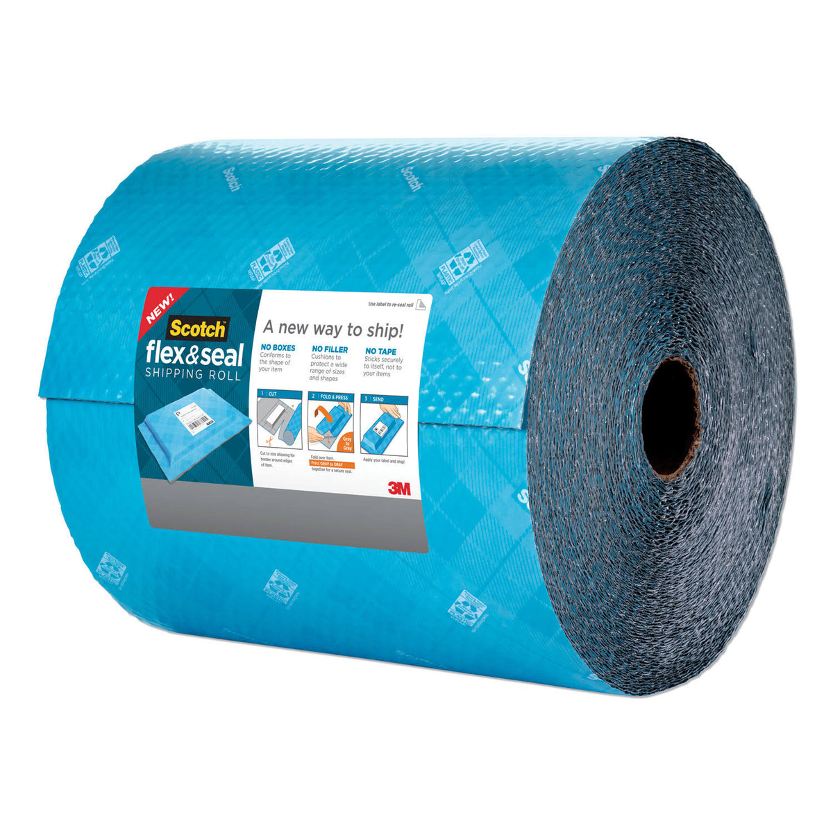 Blue/Gray Flex and Seal Shipping Roll O61084