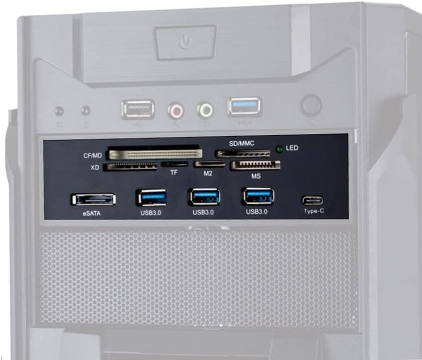 Internal Card Reader 5.25inches Front USB 3.0 with eSATA and USB 3.1 Port G8007
