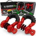 Black 3/4" Clevis D Ring Shackles 2-Pack V295