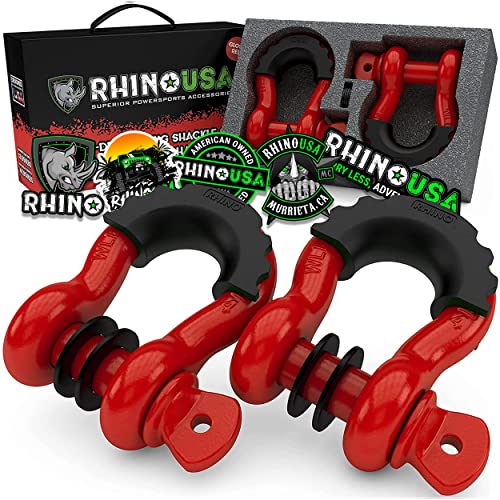 Black 3/4" Clevis D Ring Shackles 2-Pack V295