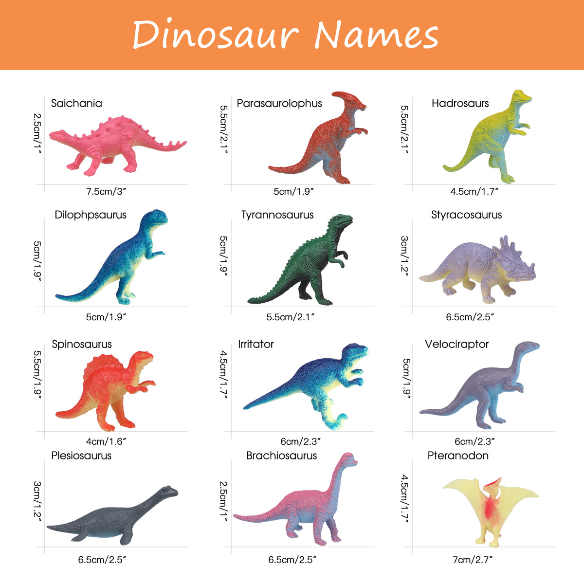 24 Pack Dinosaur Toy Realistic Dino Figure J38668