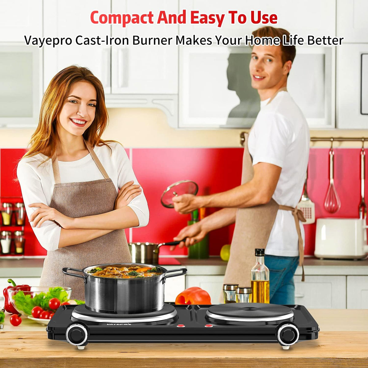 1800W Portable Double Electric Hot Plate T753