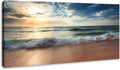 Blue Ocean Sea Beach Canvas Wall Art Y2431