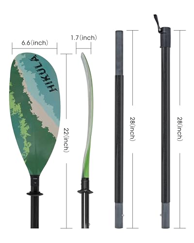 Adjustable Carbon Shaft PP Blade Kayak Paddle Y937528