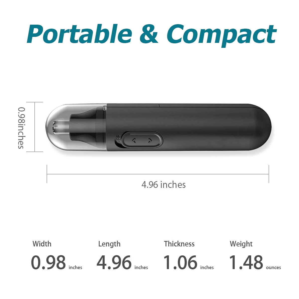 Nose Ear Eyebrow Hair Trimmer with Removable Cutter Head Z3432