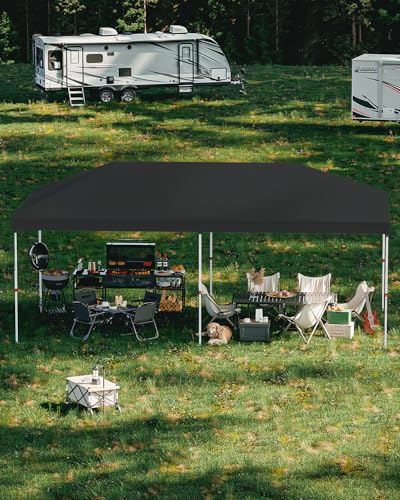 Black Pop Up Canopy with Portable Roller Bag B11896