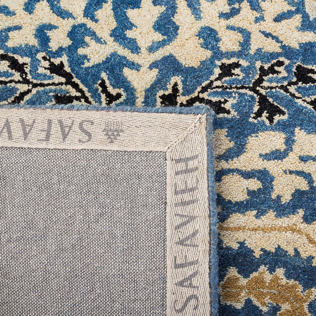X-Large Dark Blue & Multi Handmade Traditional Oriental Wool Area Rug C2300