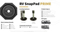 RV Leveling Jack Pad for 10 inch Round Landing Feet Pack of 2 V585