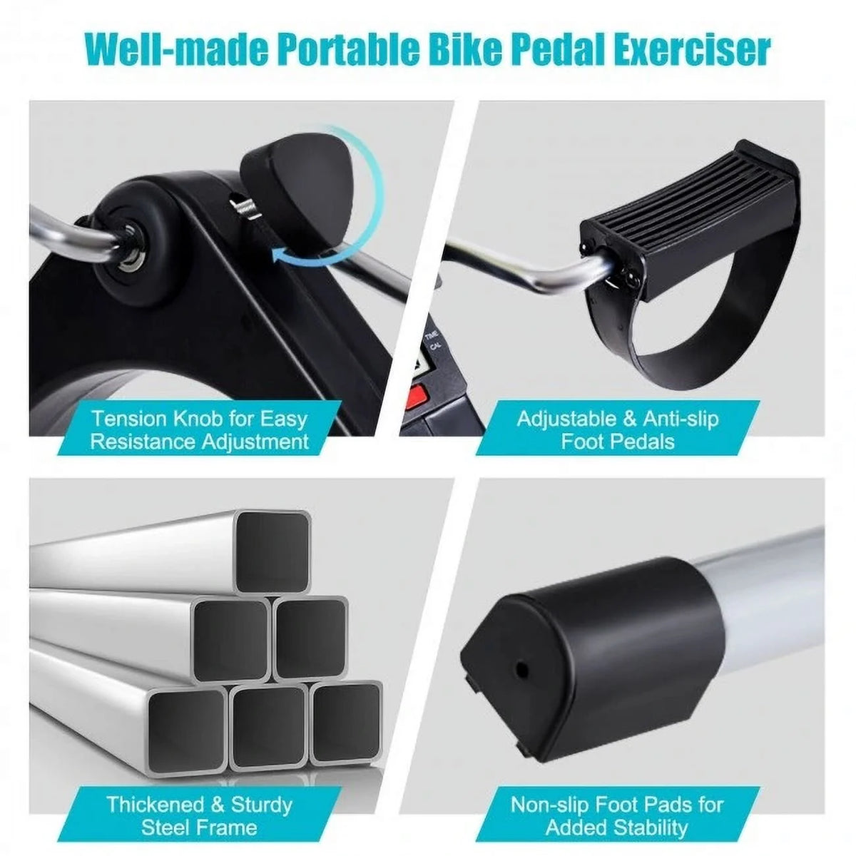Folding Pedal Exercise Bike with Electronic Display B887678
