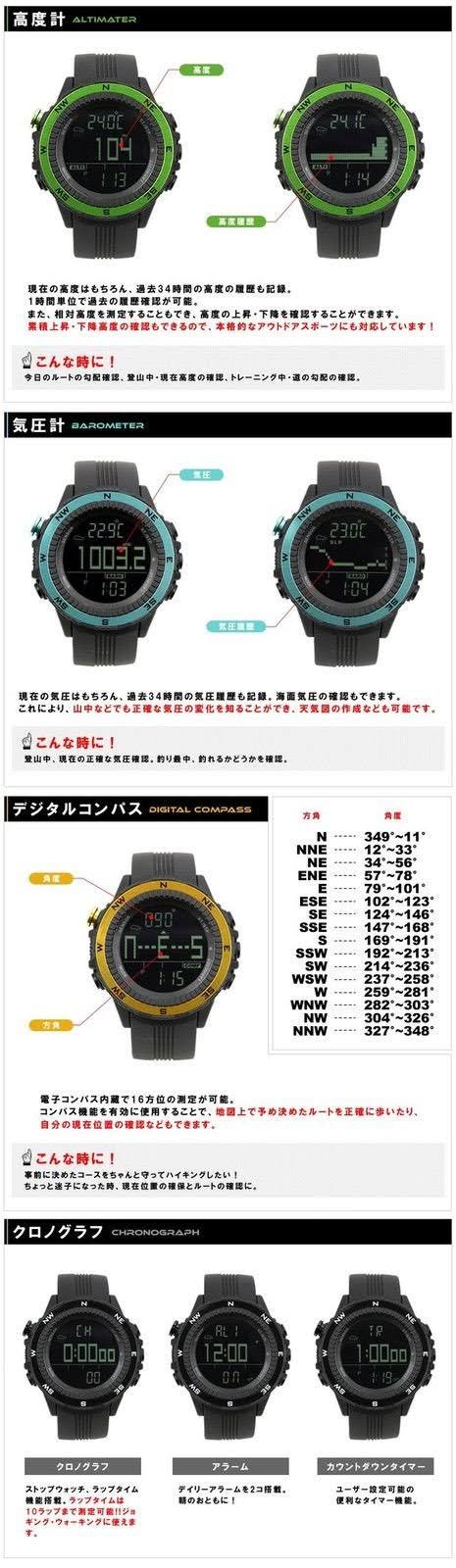German Sensor Weather Forecast Digital Compass Altimeter Barometer M655617