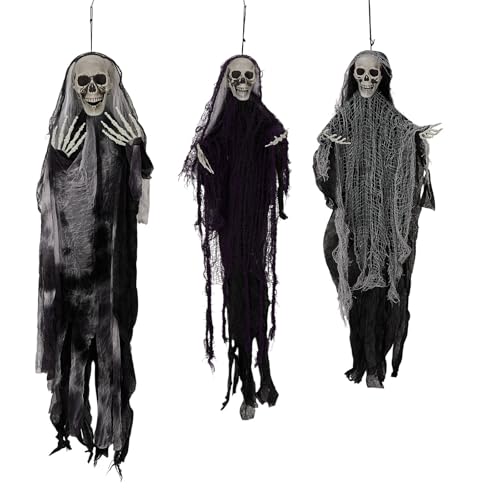 Hanging Skeleton Ghost Halloween Decoration X6402