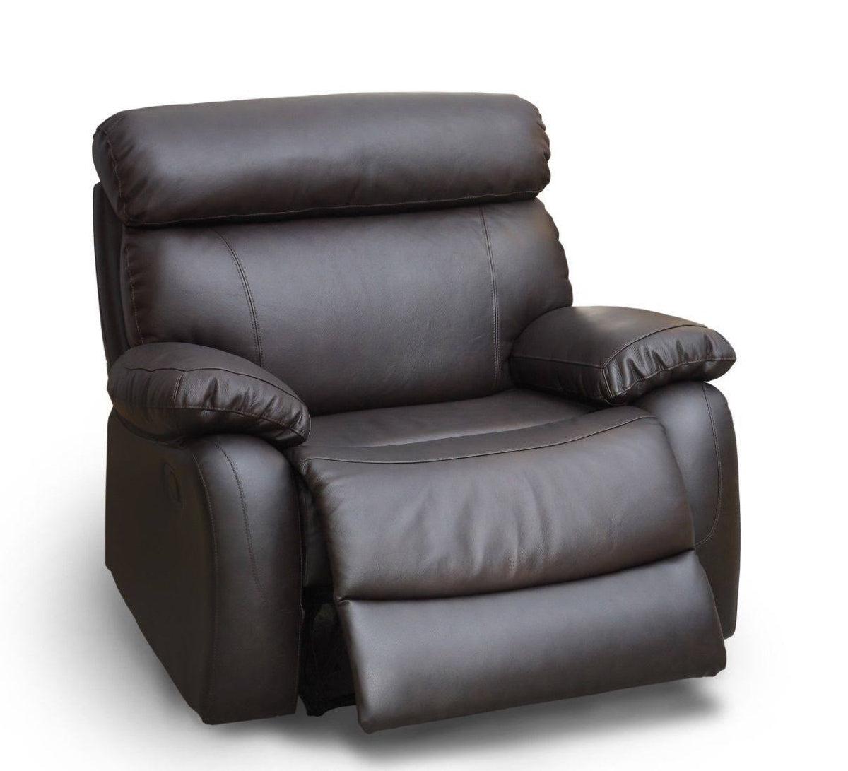 Brown Leather Glider Recliner Q2470