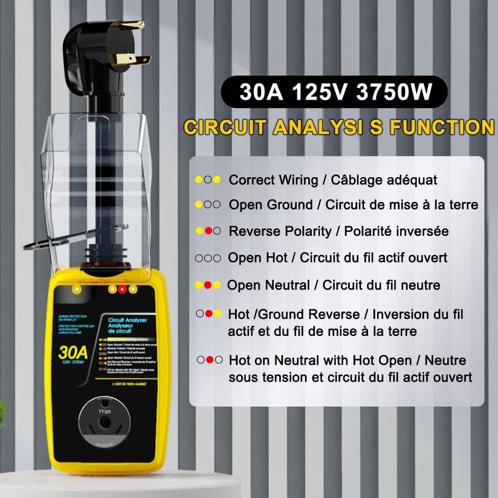 30 Amp RV Surge Protector with Waterproof Cover T3675