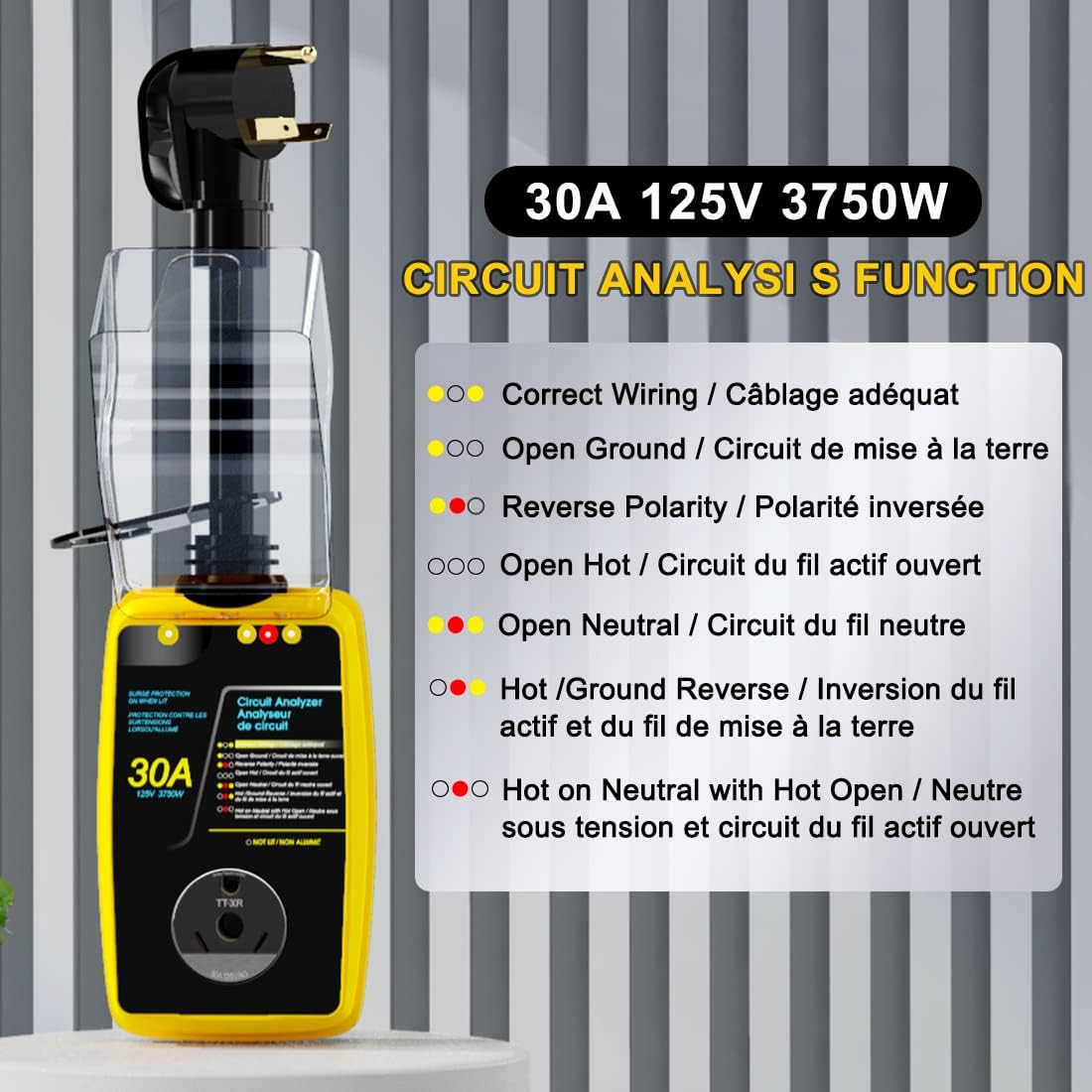 30 Amp RV Surge Protector with Waterproof Cover T3675