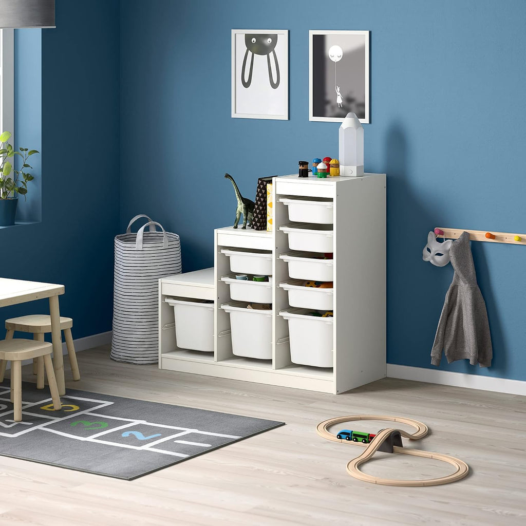 White 99x44x94 cm Storage Combination with Boxes N471