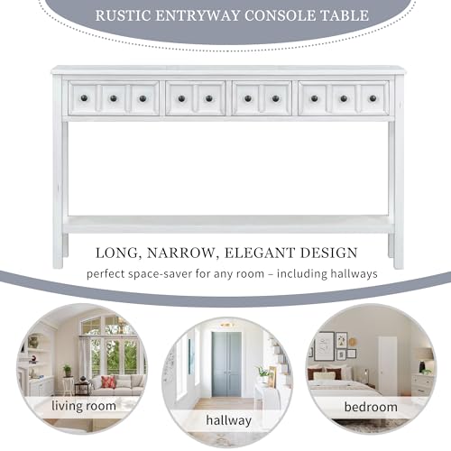 Sideboard Console Table with 2 Drawers and Bottom Shelf N5608