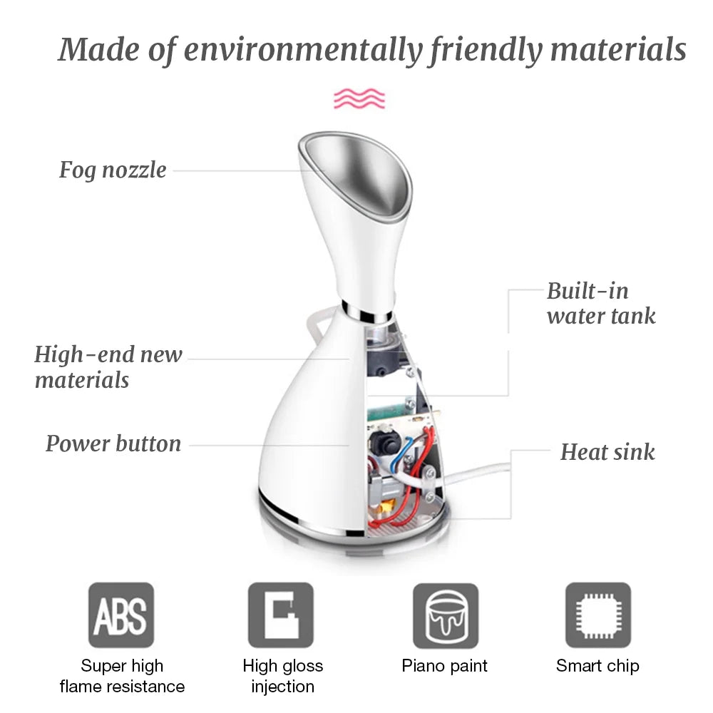 White Touch Switch Warm Cold Mist Facial Steamer Z86388