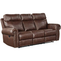 Brown Microfiber Power Reclining Sofa Q23663