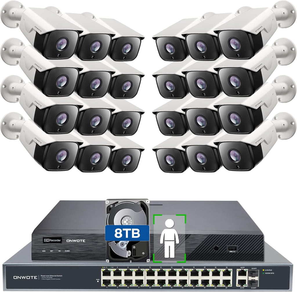 32 Channel 4K PoE Security Camera System 8TB J63645