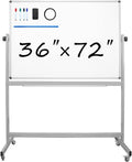 36 x 72 Inch Rolling Double Sided Magnetic Whiteboard L370162