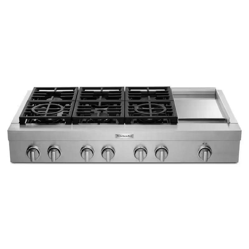 Gas Commercial Cooktop with 6-Burners in Stainless Steel H81695