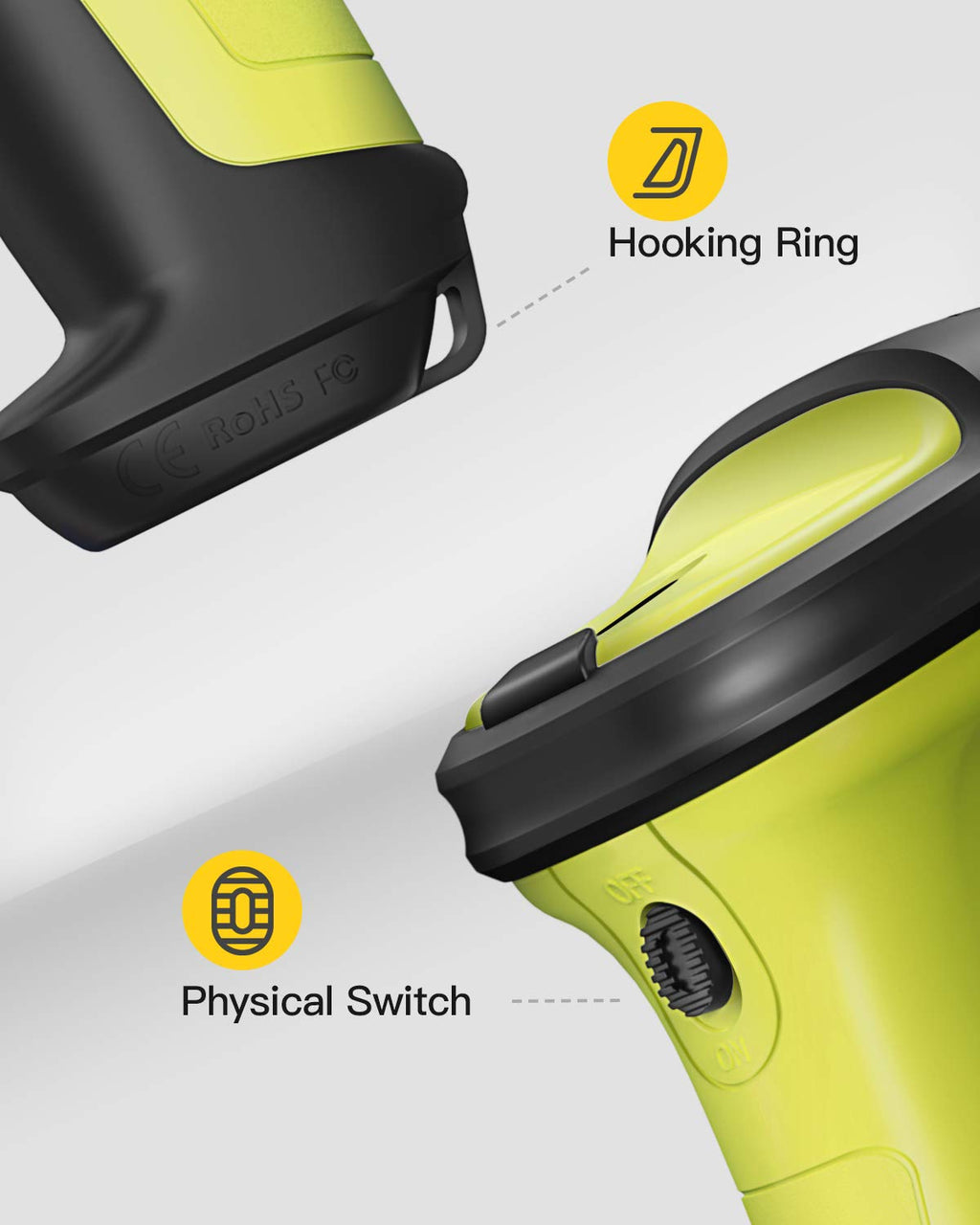 Wireless Barcode Scanner, 2600mAh Battery, 35M Range, Pack of 2 W22480