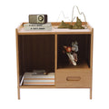 Modern Bamboo Nightstand with 1 Pull-out Drawer K2469