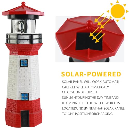 Rotating LED Solar Lighthouse P595
