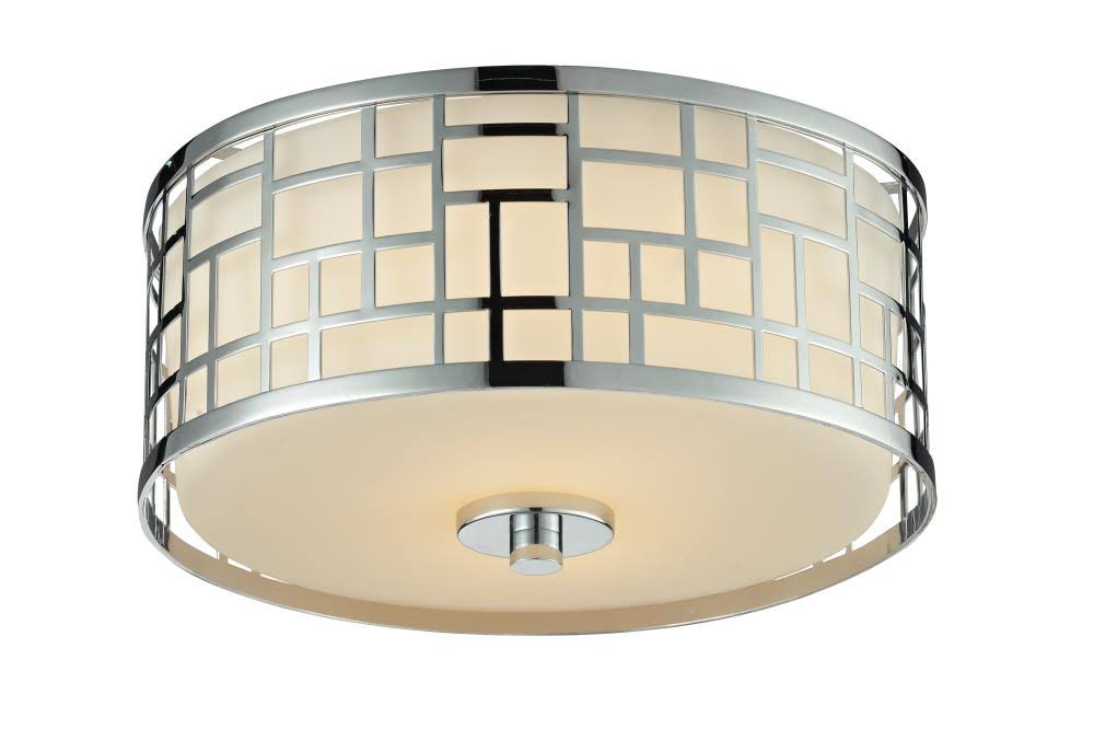 11.75-in Chrome Incandescent Flush Mount Light B24662