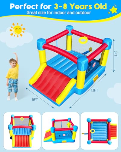 6.7'x8.4' Inflatable Bounce House with Slide A30796
