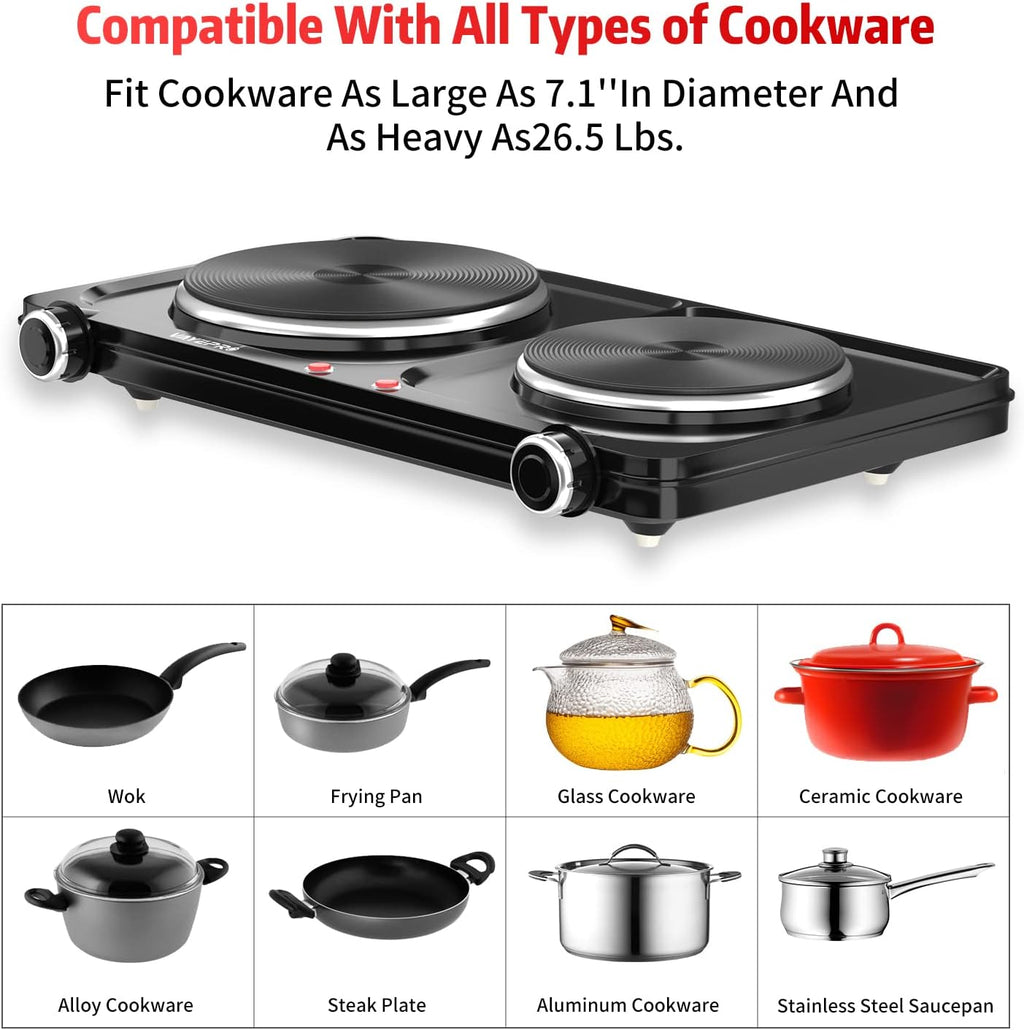 1800W Portable Double Electric Hot Plate T753