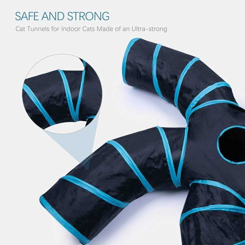 Cat Tunnel with Play Ball Collapsible Pet Tube B5923