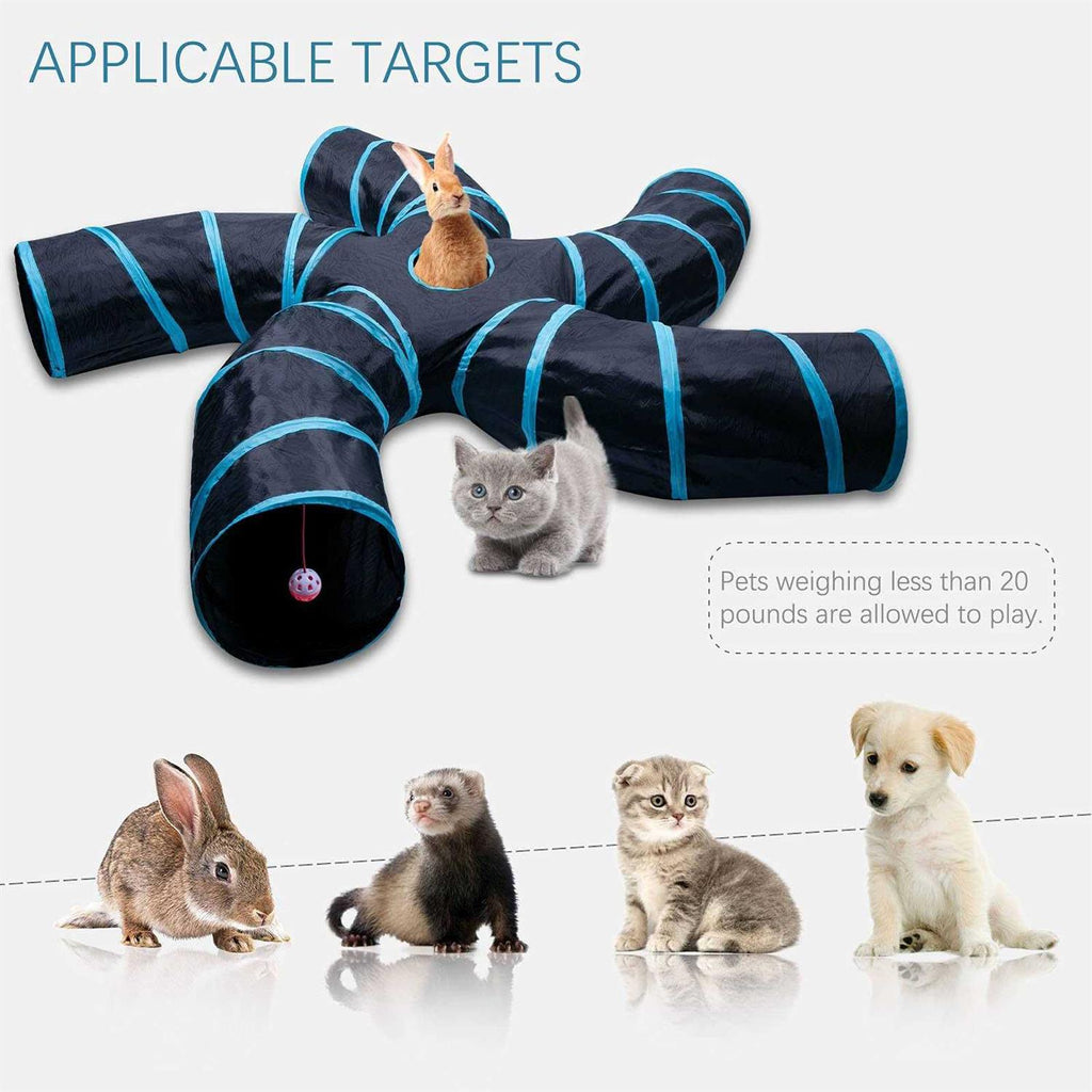 Cat Tunnel with Play Ball Collapsible Pet Tube B5923