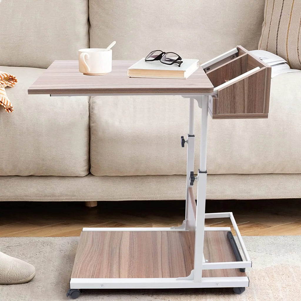 Adjustable Side End Table with Wheels Z5041