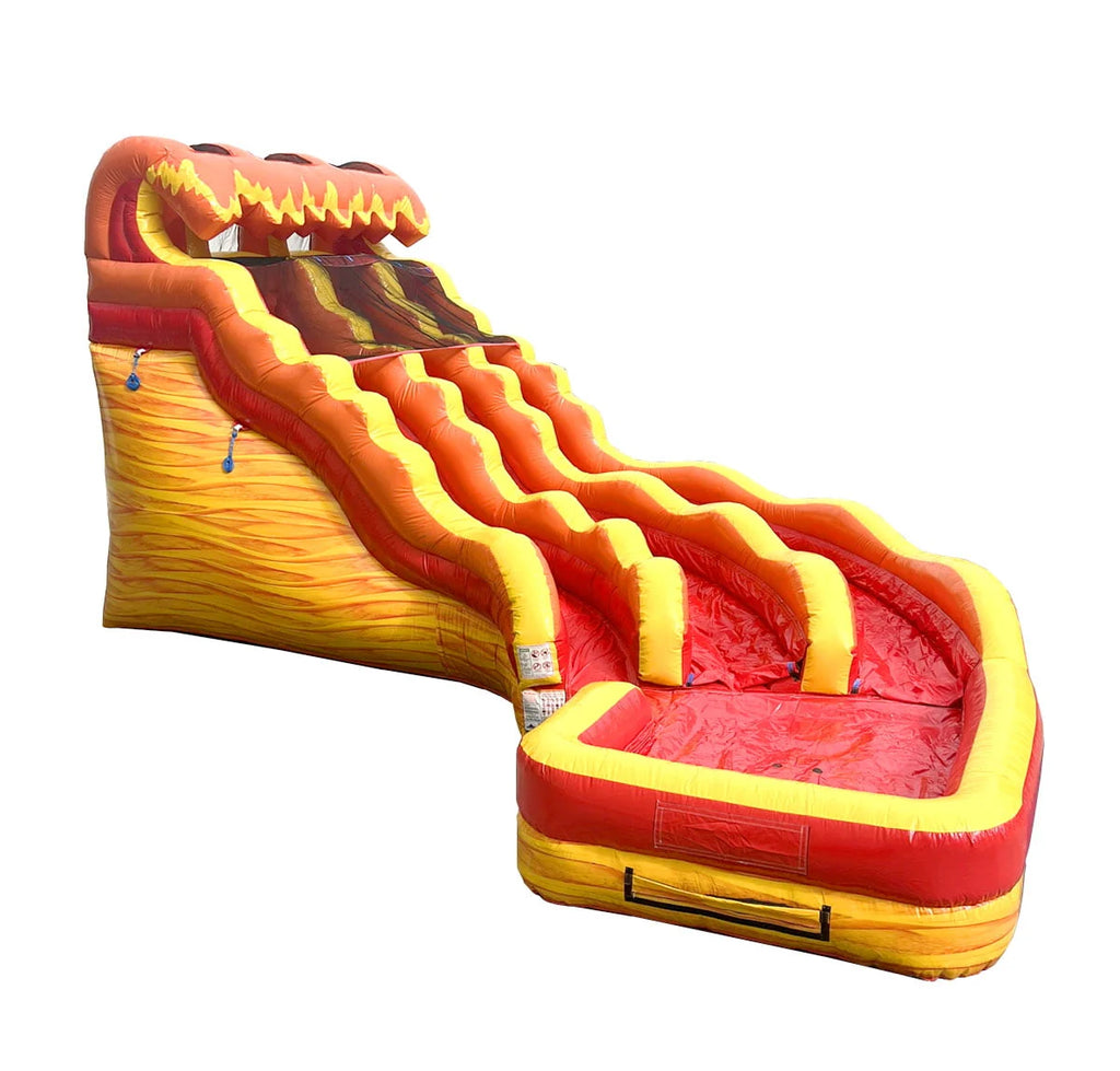 Purple Marble Curved Double Lane Inflatable Water Slide Q378