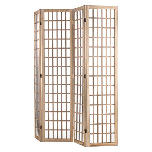 4 Panel Wood Folding Room Divider J162