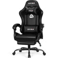 Black Ergonomic High Back Gaming Chair with Footrest G9018