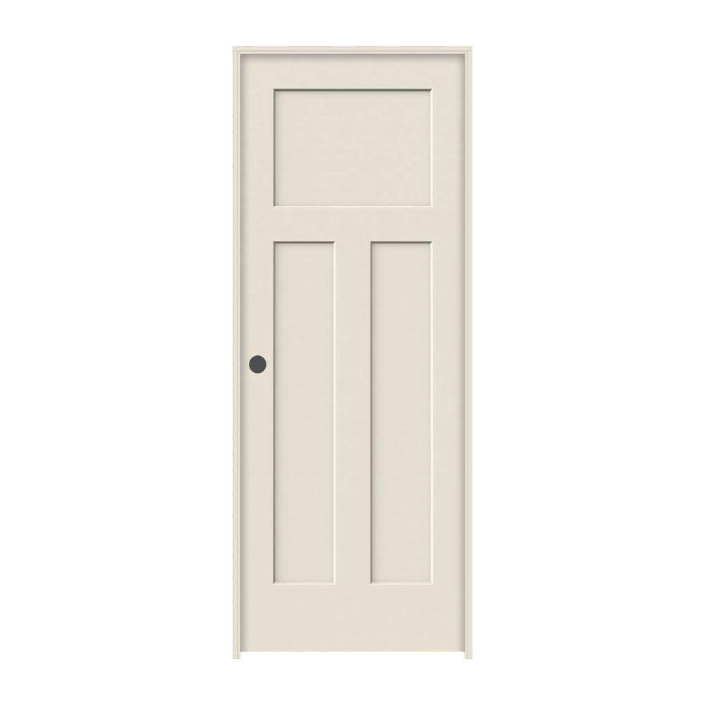 36 in. x 80 in. Primed Right-Hand Smooth Solid Core Molded Composite MDF Single Prehung Interior Door P58570
