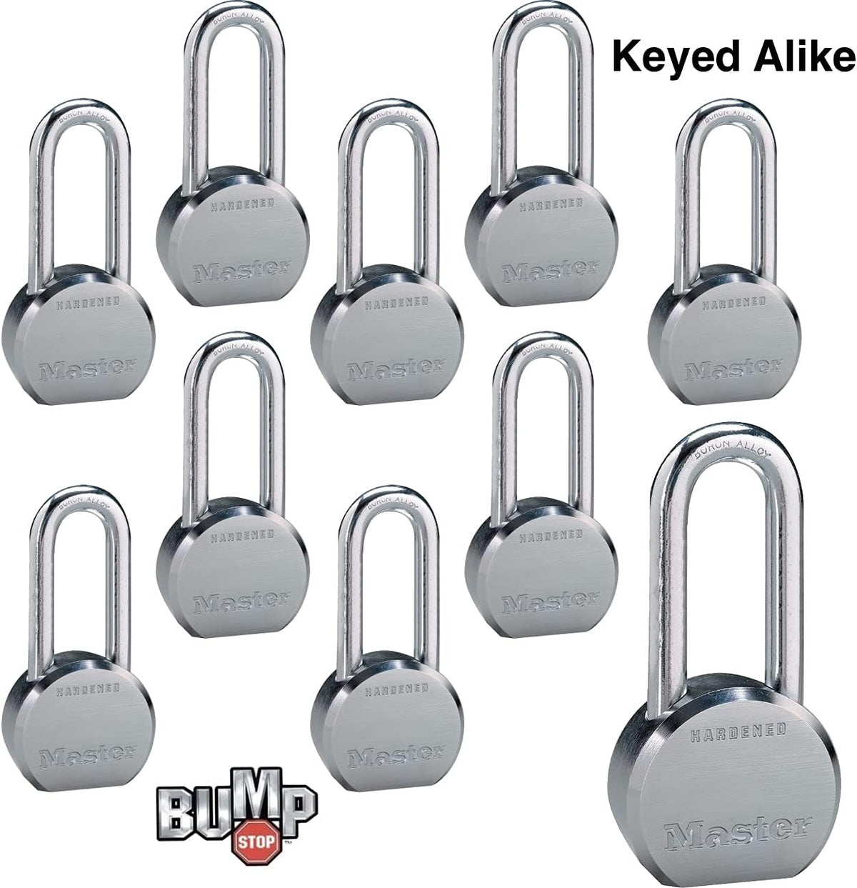 8 High Security Pro Series Keyed Alike Padlocks with BumpStop Technology X2438