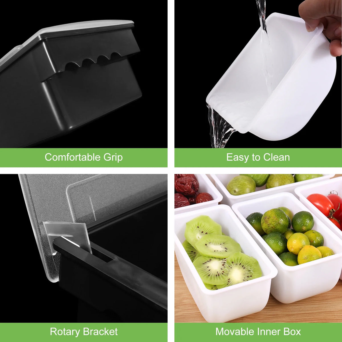 3/4/5/6 Tray Condiment Server with Lid X479013