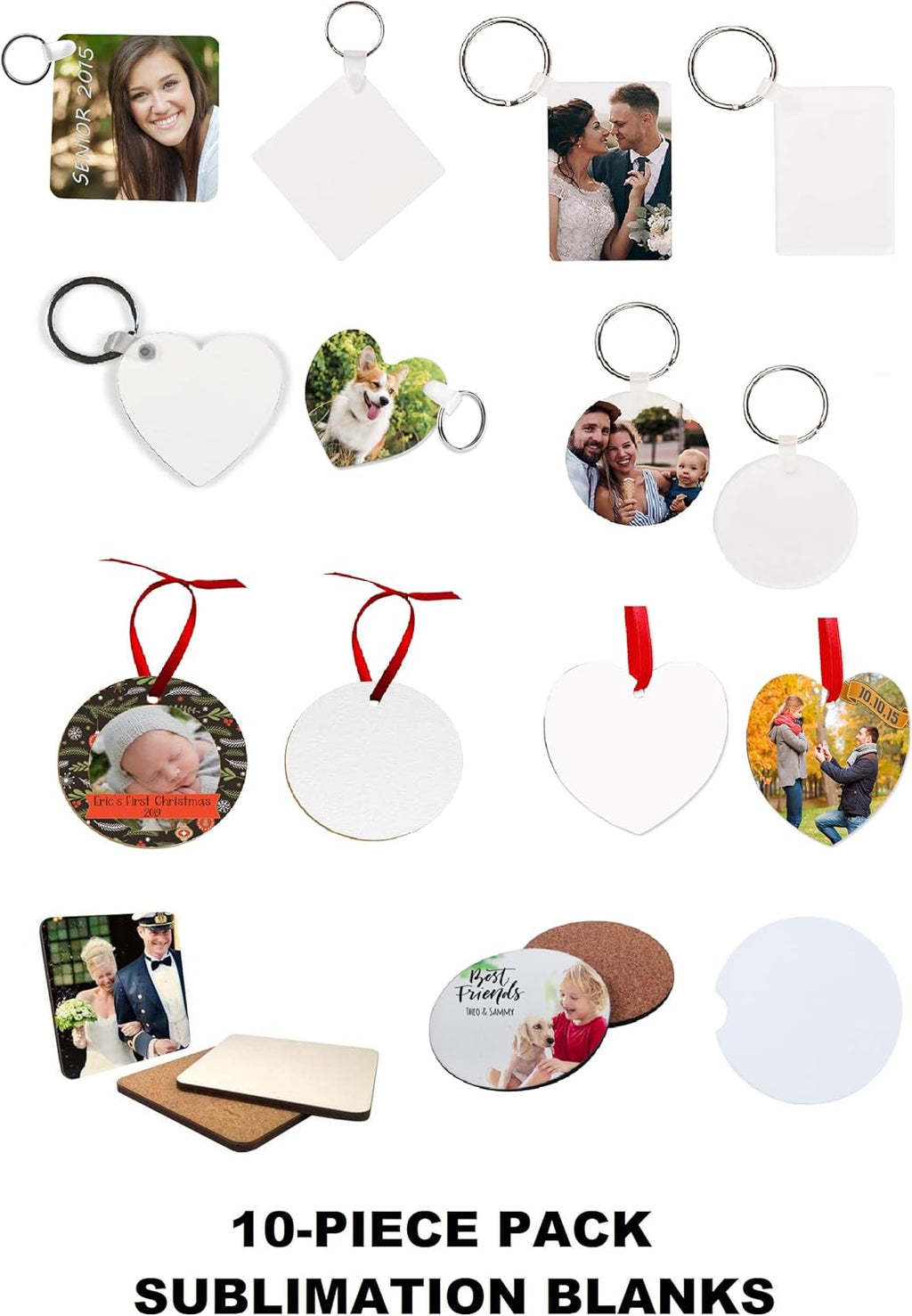Sublimation Printer Starter Package with 10 Pieces Sublimation Blanks L335