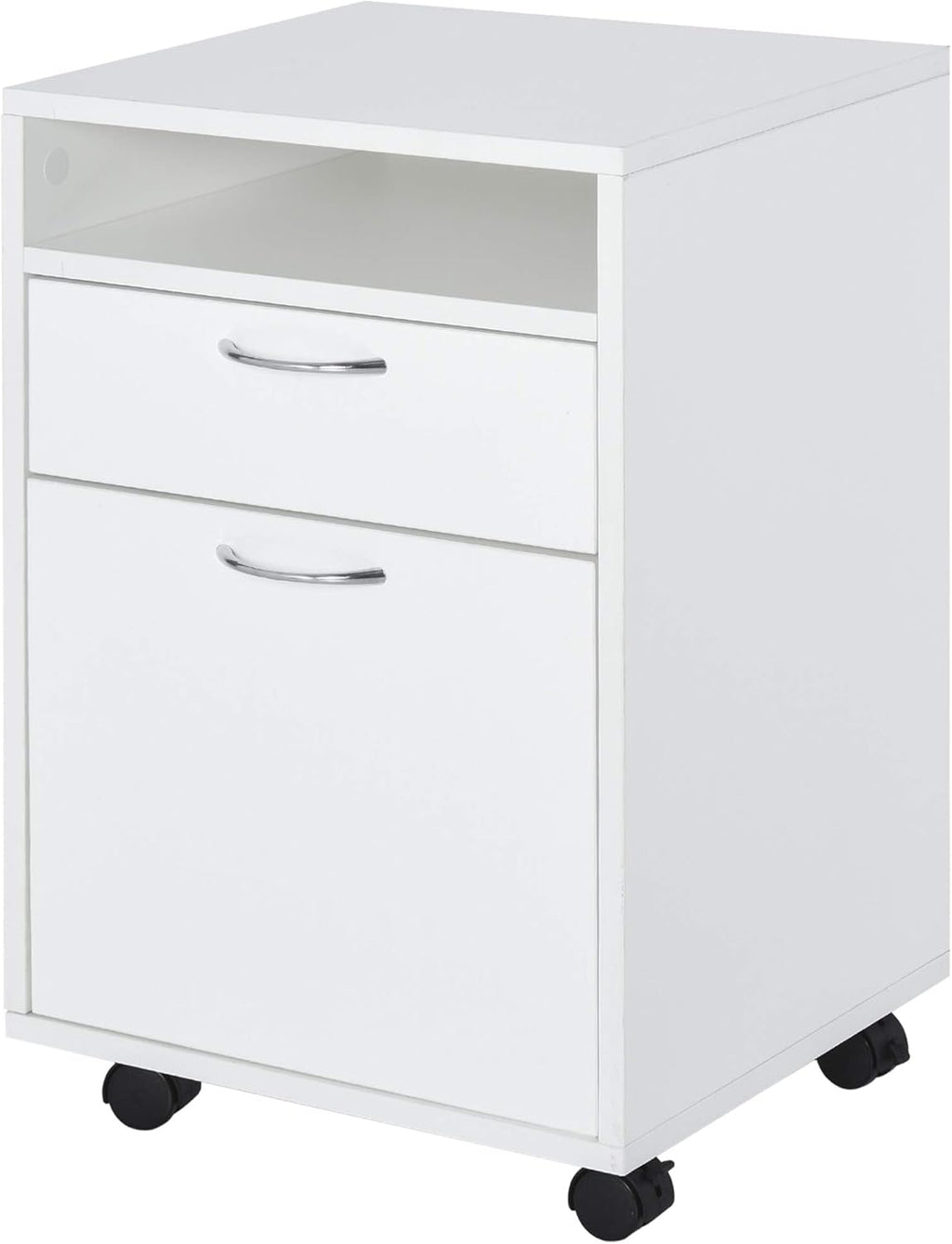 Black Mobile File Cabinet with Lockable Drawer S97637