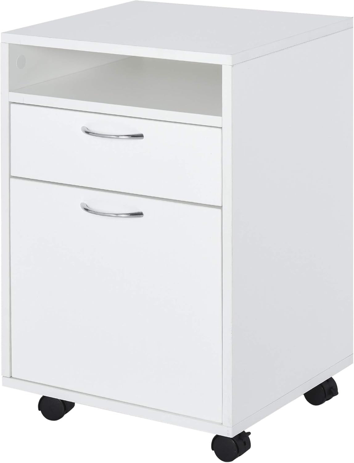 Black Mobile File Cabinet with Lockable Drawer S97637