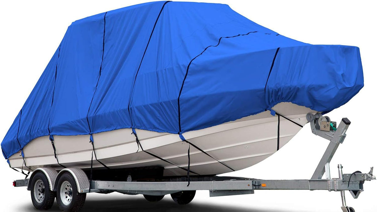 600 Denier Waterproof Boat Cover Gray 22'-24' Long A9364