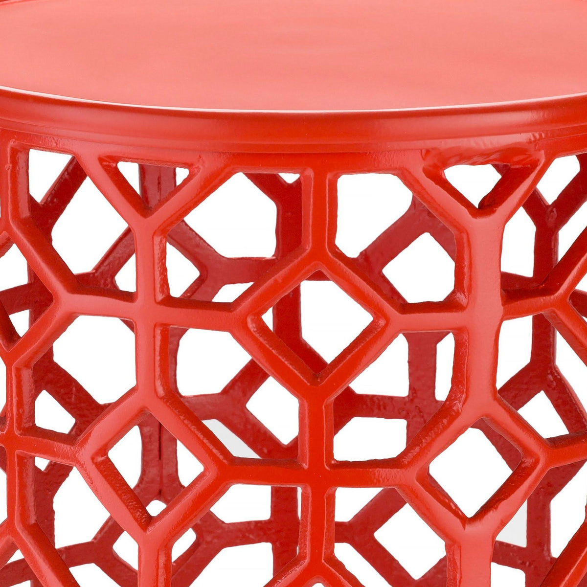 Bright Orange Round Accent Table Q849
