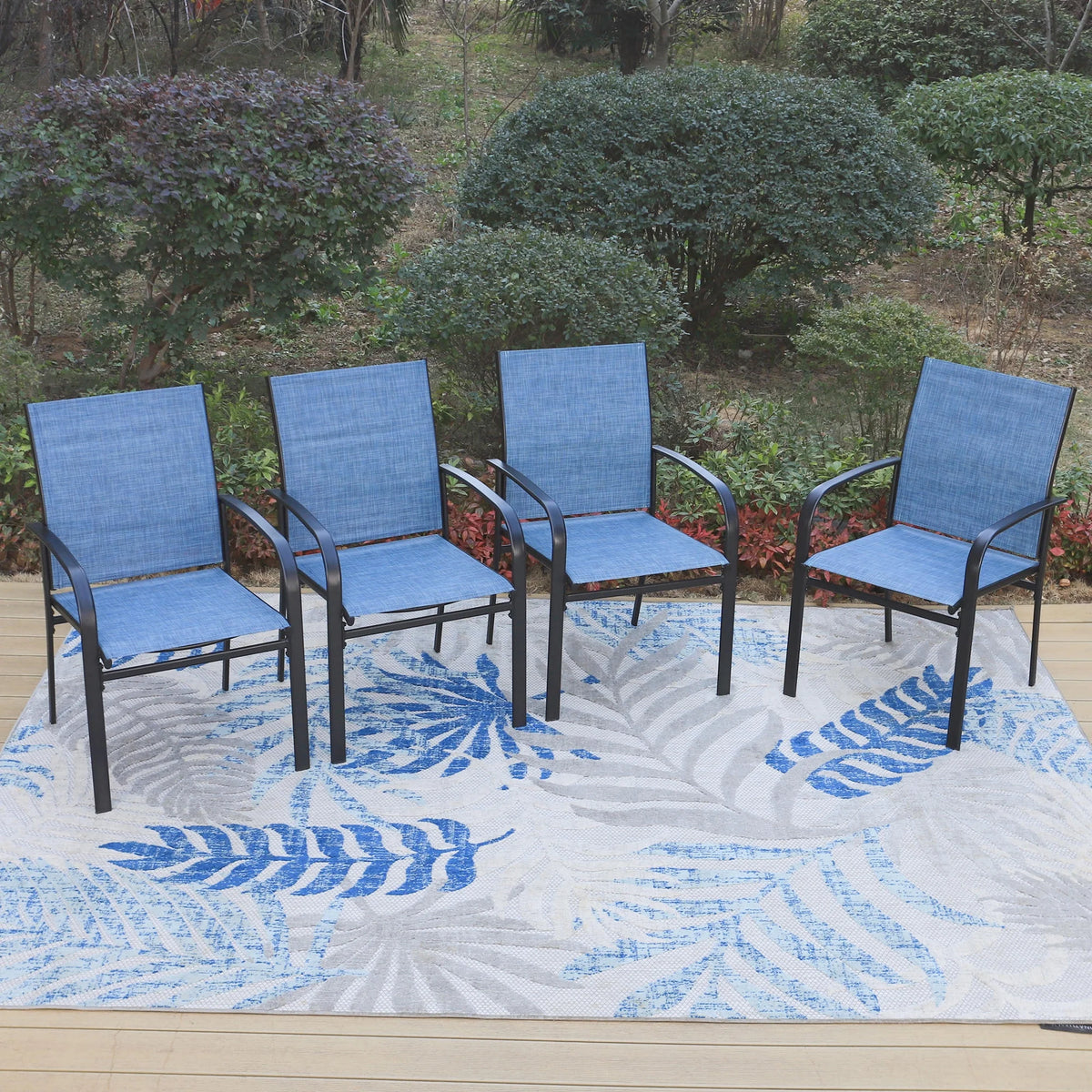 6-Piece Outdoor Patio Dining Set with 9 ft Umbrella A345
