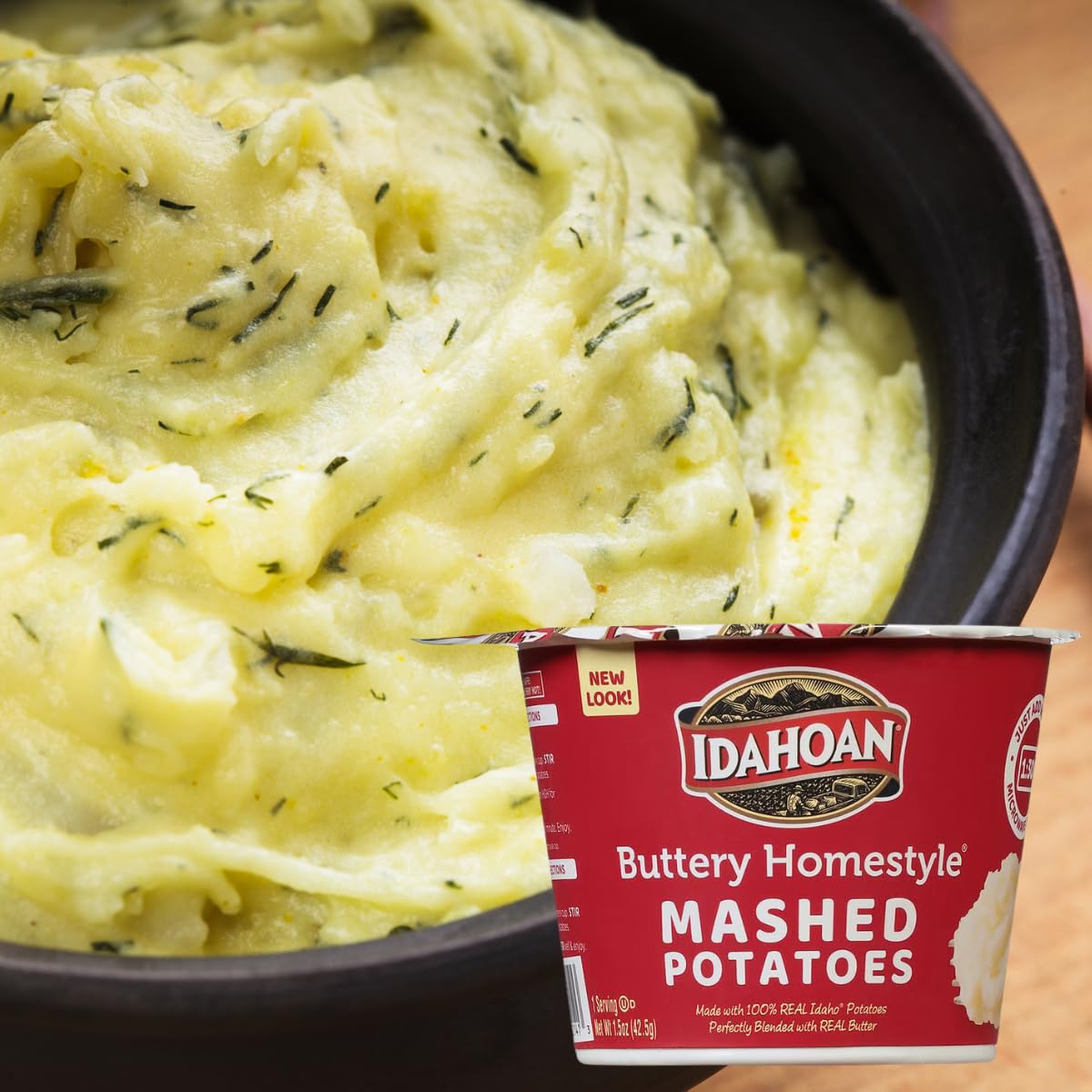 Gluten Free Buttery Homestyle Mashed Potato Microwavable Cups 1.5 oz Pack of 4 B5148