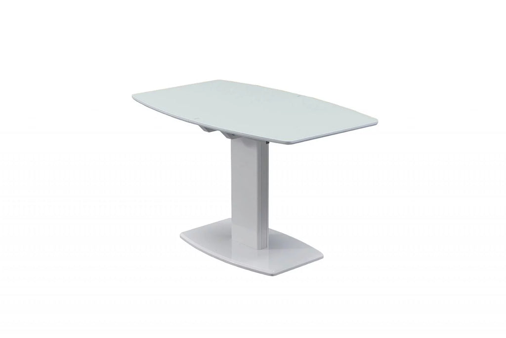 White Glass Top Dining Table Set 7Pcs Q4013
