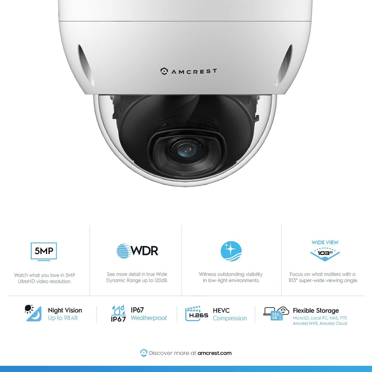 5MP 4K 8CH PoE NVR Security Camera System with 4 Dome Cameras, 2TB Hard Drive Q3837