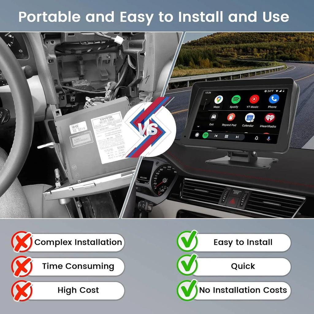 7 Inch Wireless Portable Car Touch Screen with Bluetooth B31736